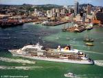 ID 1411 EUROPA (1999/28437grt/IMO 9183855) in Auckland, New Zealand during the 2002/3 Louis Vuitton/Americas Cup regatta.